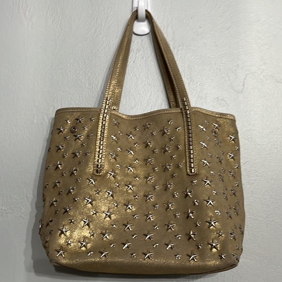 Authentic Jimmy Choo Gold Stars Tote - Picture 6 of 14